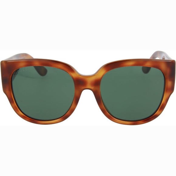 NEW GUCCI HAVANA GREEN EYEWEAR GUCCI ROUND WOMEN SUNGLASSES - Picture 2 of 5